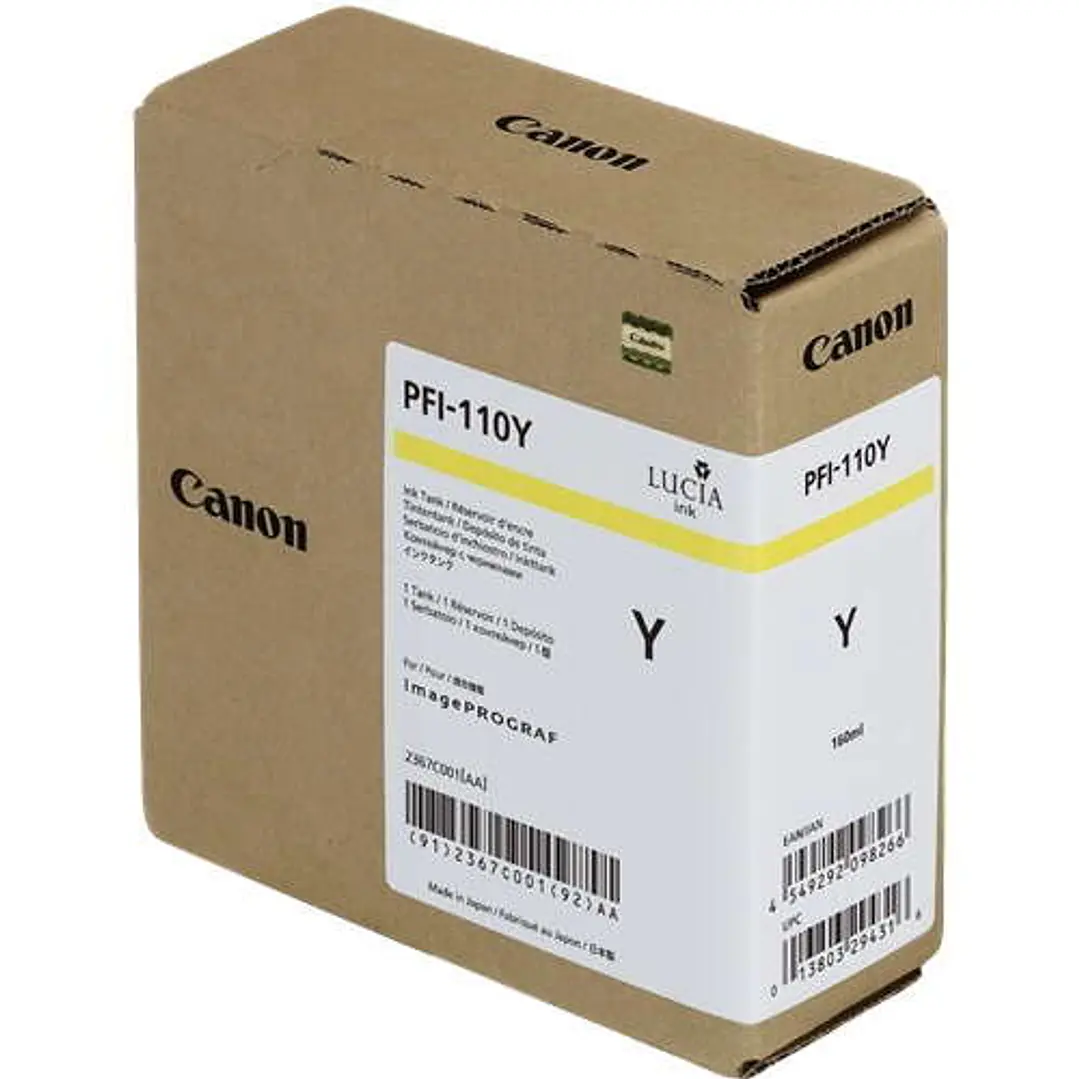 Canon PFI110 Amarillo Cartucho de Tinta Original - 2367C001 1