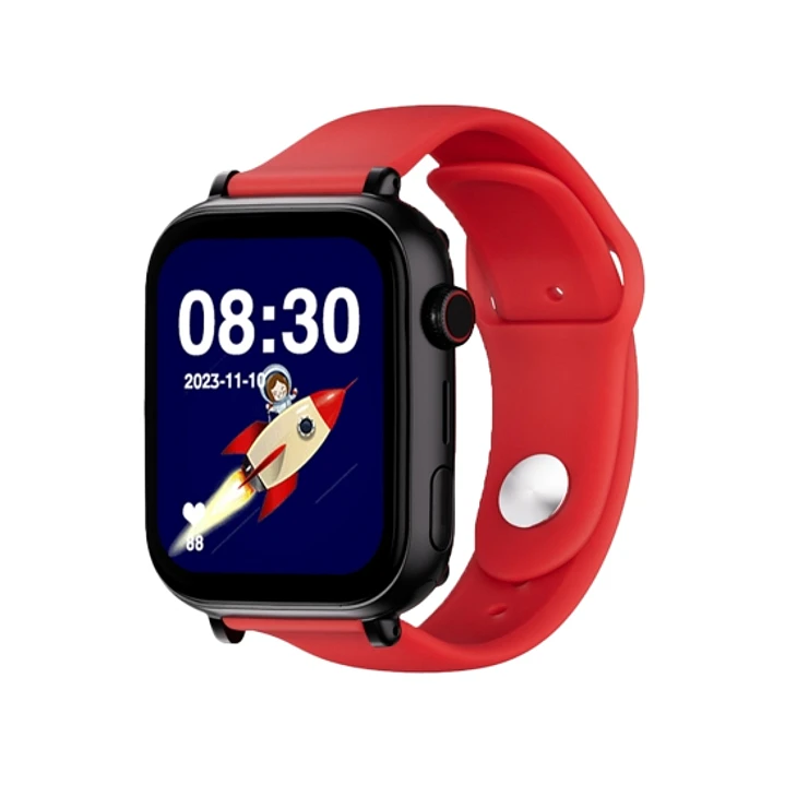 Savefamily Reloj Inteligente Smartwatch Infantil SaveWatch Plus con GPS y Llamada - IP67 - Boton SOS - Carcasa Negra - Correa Silicona Roja 1