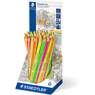 Staedtler Textsurfer Dry 128 64 Expositor de 48 Lapices Marcadores de Colores - Diseño Ergonomico - Colores Surtidos
