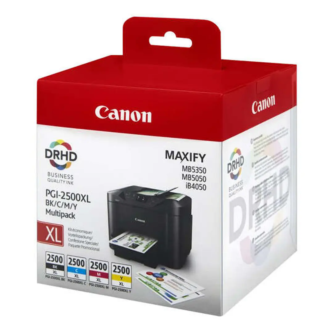 Canon PGI2500XL Pack de 4 Cartuchos de Tinta Originales - 9254B004/9254B010 1