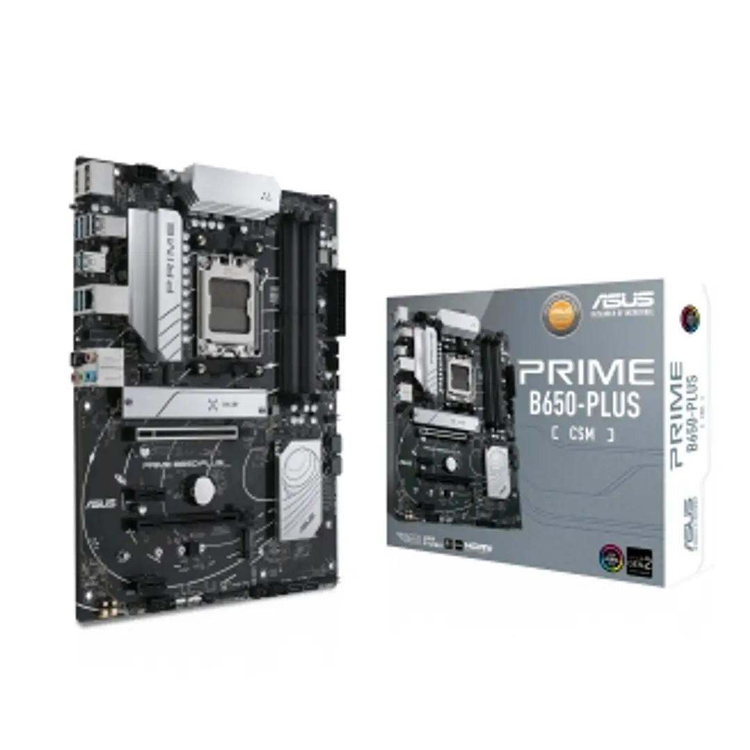 Asus Prime B650-PLUS-CSM Placa Base AMD5 4x DDR5 - HDMI, M.2, PCIe 4.0, 4x Sata III, USB 2.0, 3.2, DisplayPort, Factor ATX 1