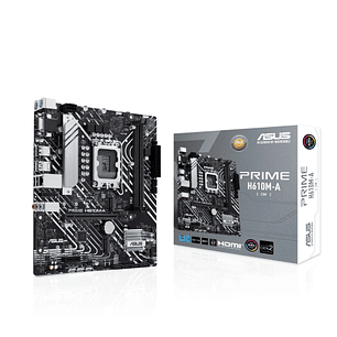 Asus Prime  H610M-A-CSM Placa Base Intel 1700 2x DDR5, 2x M2, 4x Sata III, PCIe 3.0, 4.0, USB 2.0, 3.2, RJ-45, HDMI, DisplayPort, VGA MicroATX