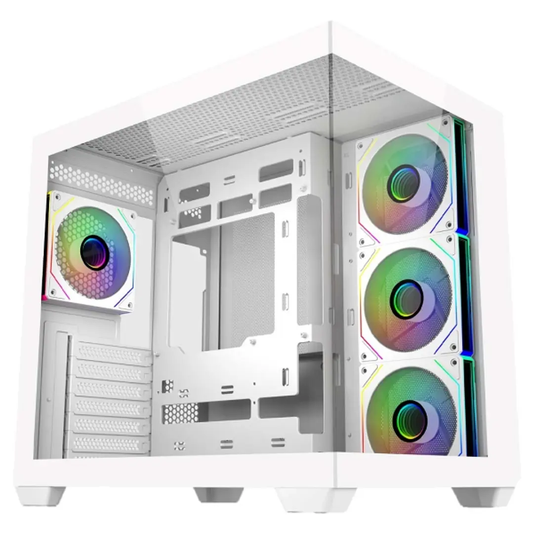 Cooler Master Elite 681 Caja Semitorre ATX/MicroATX/Mini-ITX - 4 Ventiladores 120mm RGB - Vista Panoramica - Doble Camara - Audio - 2xUSB-A - 1xUSB-C  1