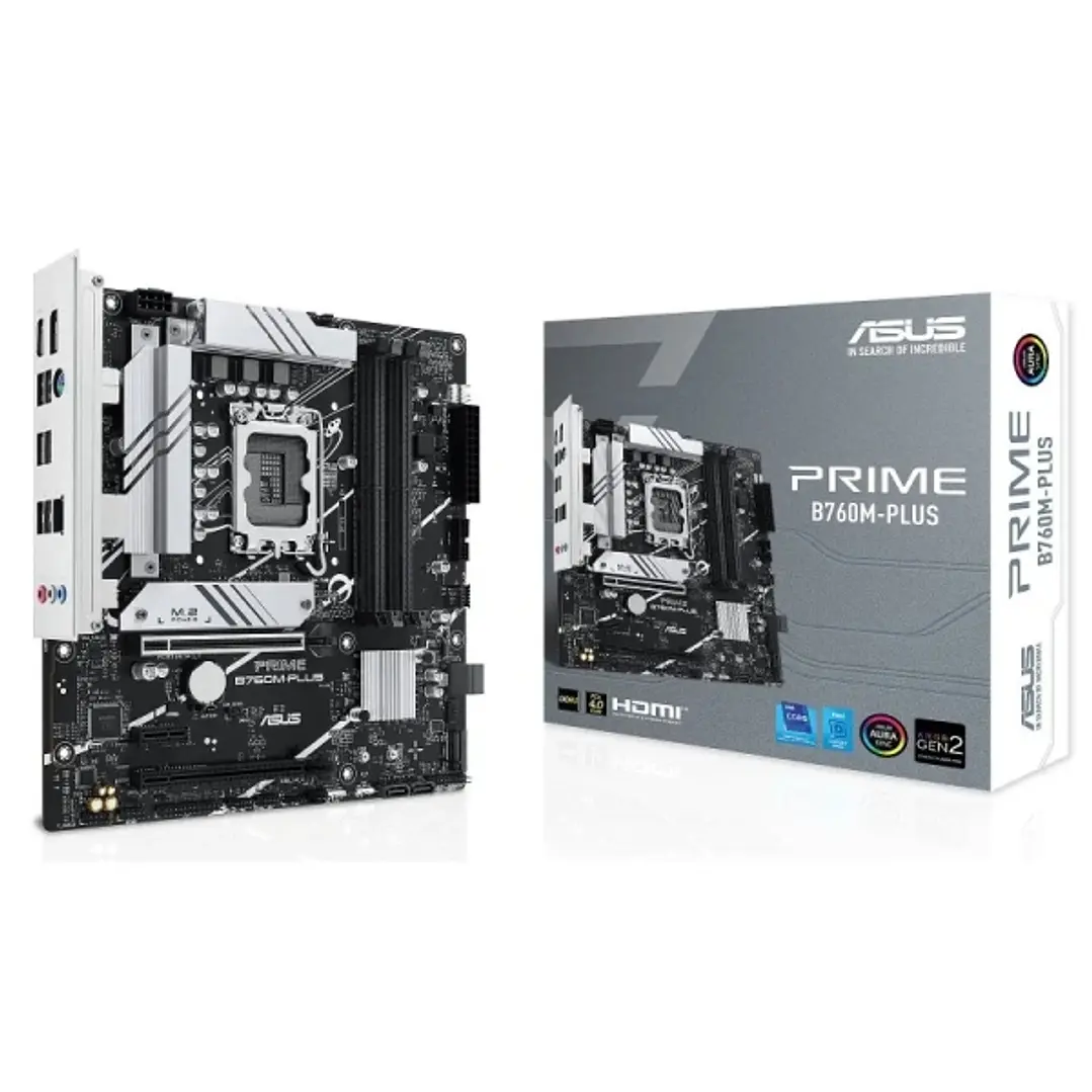 Asus Prime B760M-PLUS Placa Base Intel 1700 4x DDR5 - HDMI, M.2, PCIe4.0, 4x Sata III, USB, RJ-45, Micro-ATX 1