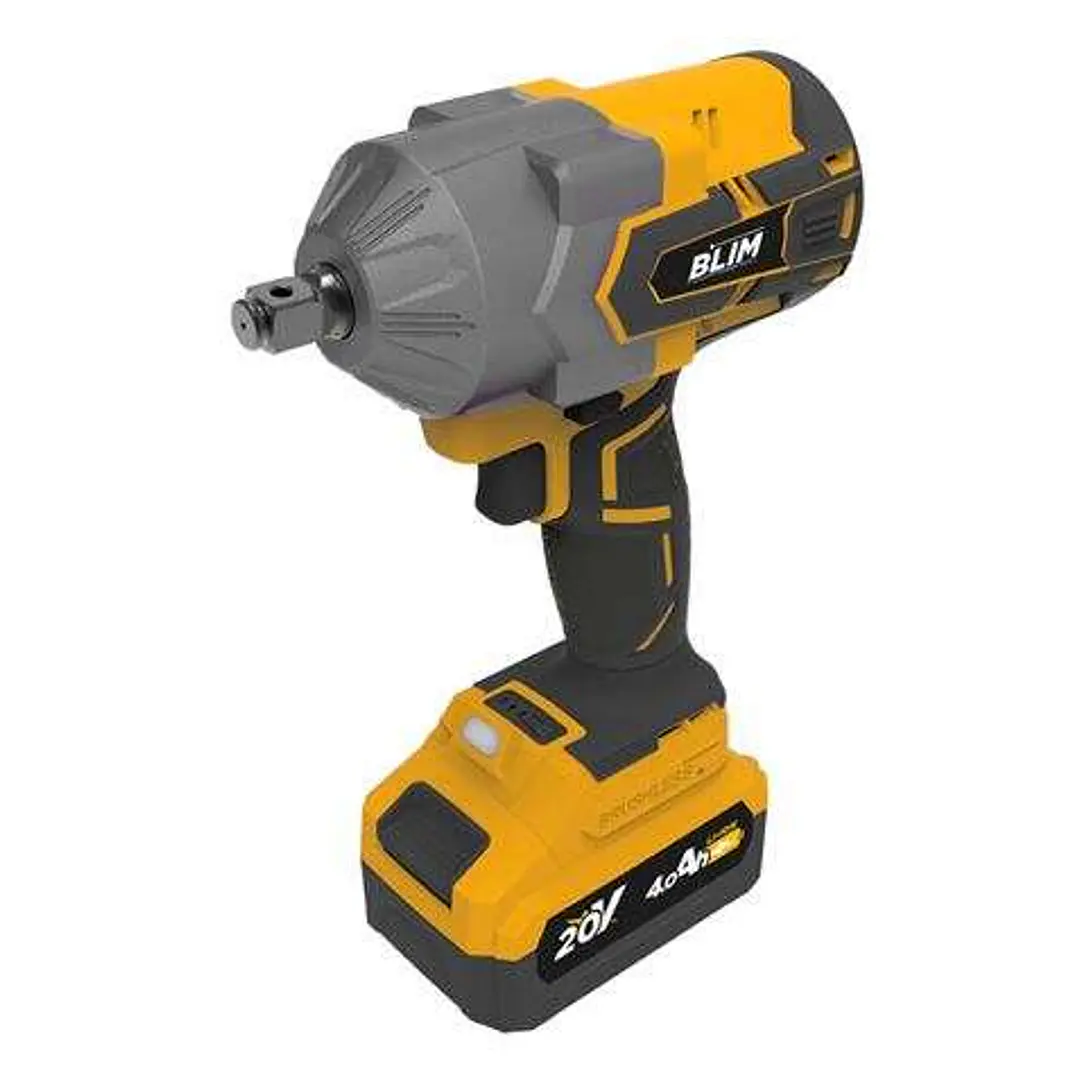 Blim Llave Impacto S/Carbones 850Nm - 20V - Bateria 4Ah - Color Amarillo 1