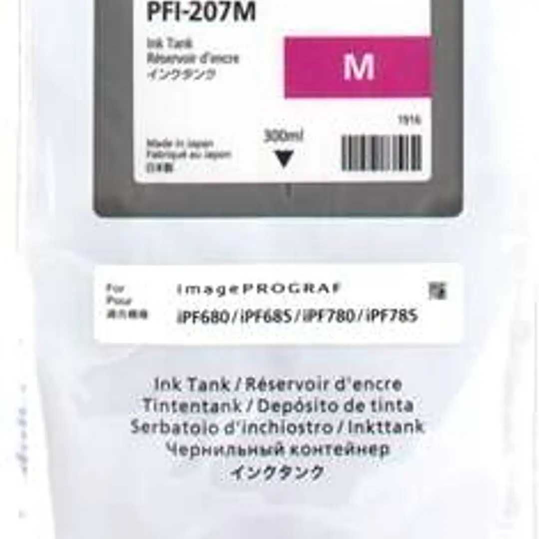 Canon PFI207 Magenta Cartucho de Tinta Original - PFI207M/8791B001 1