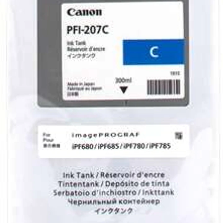 Canon PFI207 Cyan Cartucho de Tinta Original - PFI207C/8790B001 1