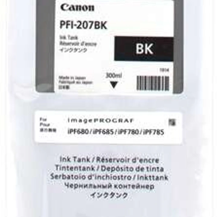 Canon PFI207 Negro Cartucho de Tinta Original - PFI207BK/8789B001 1
