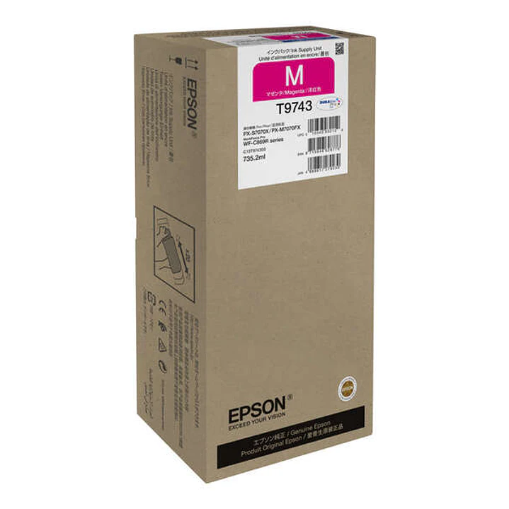 Epson T9743 Magenta Cartucho de Tinta Original - C13T974300 1