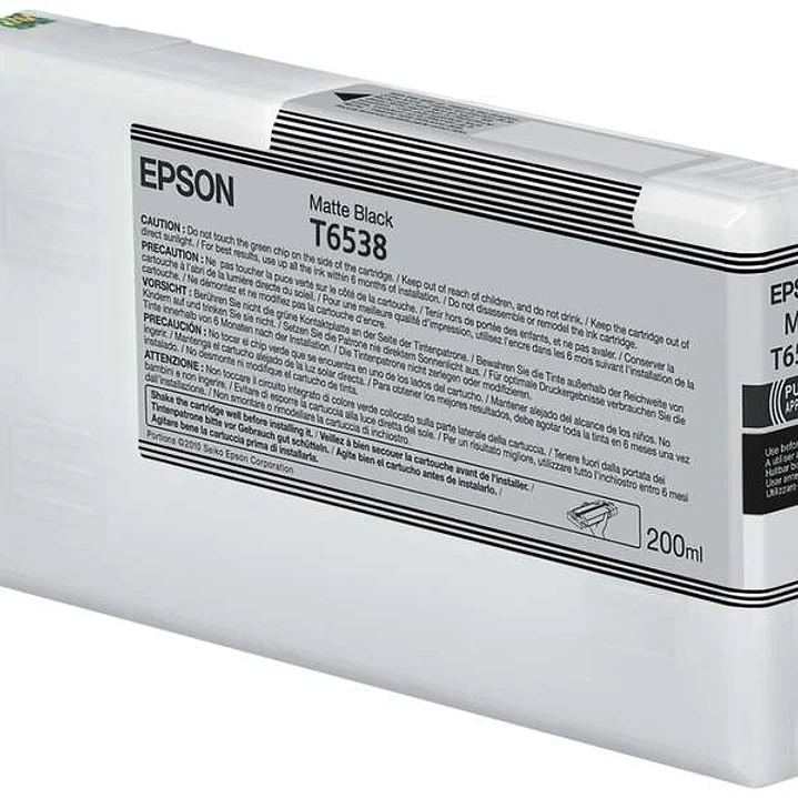 Epson T6538 Negro Mate Cartucho de Tinta Original - C13T653800 1