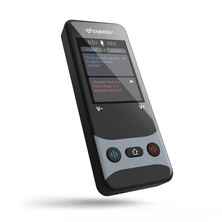 Energy Sistem AI Translator Traductor Inteligente - Traduccion Simultanea de Voz en 160 Idiomas con Wifi y 21 Sin Conexion - Pantalla 2.4
