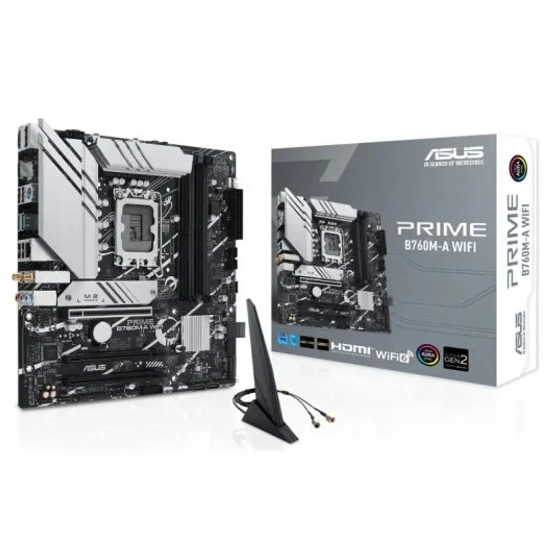 Asus Prime B760M-A WiFi Placa Base Intel LGA1700 4x DDR5 - HDMI, M.2, PCIe4.0, 4x Sata III, USB 3.2, MicroATX 1