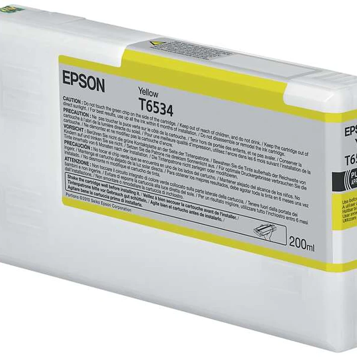 Epson T6534 Amarillo Cartucho de Tinta Original - C13T653400 1