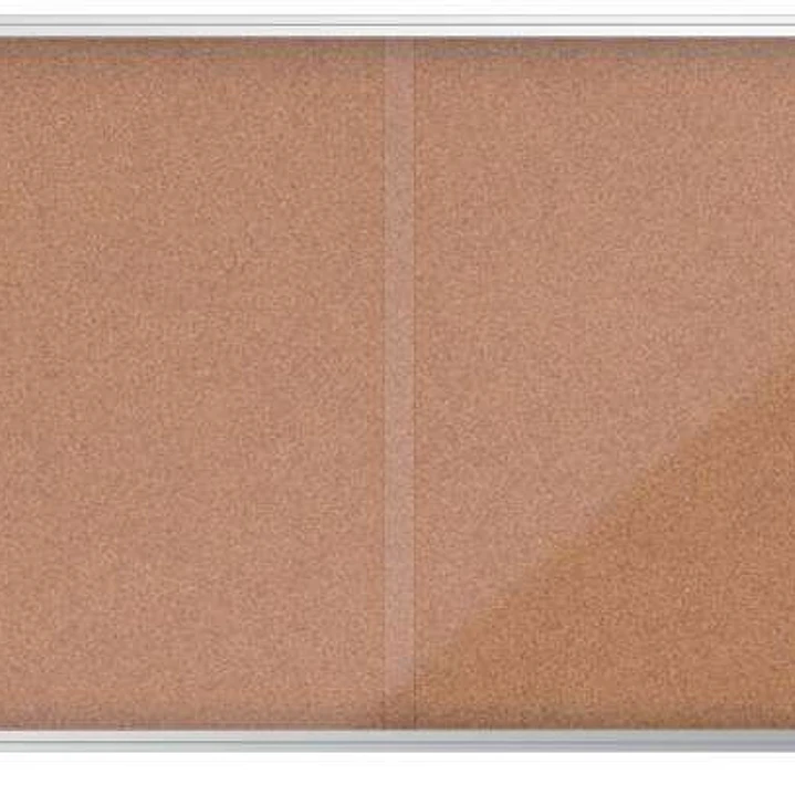 Nobo Premium Plus Vitrina de Puerta Corredera con Fondo de Corcho 27xa4 - Seguridad y Elegancia - Natural 1