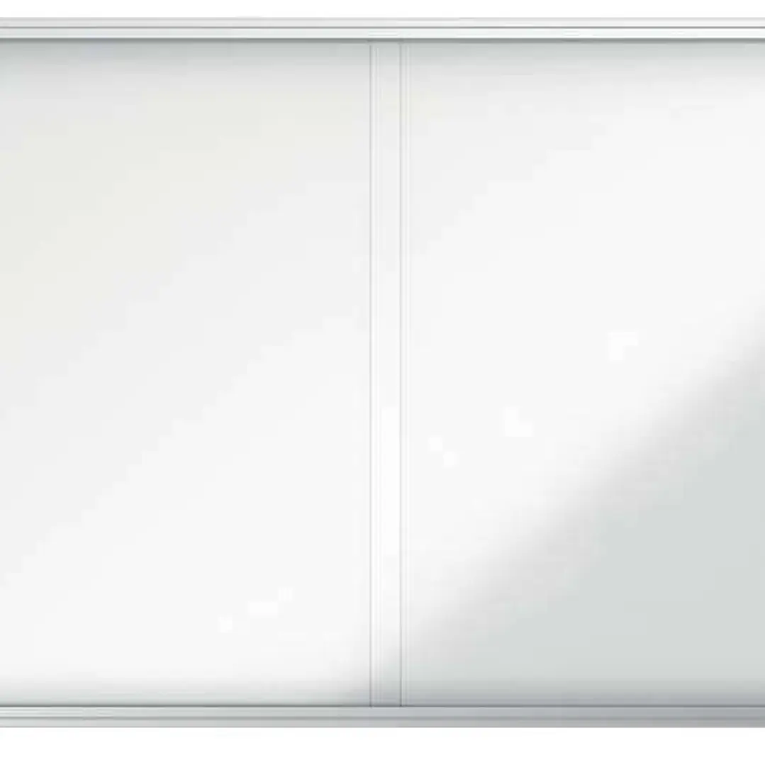Nobo Vitrina Interior para 27 Hojas A4 con Superficie Magnetica y Puerta Deslizante - 997x2072x54mm - Marco de Aluminio - Puertas de Cristal de Seguri 1