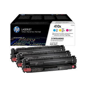 HP CF411X/CF412X/CF413X Pack de 3 Cartuchos de Toner Originales - 410X