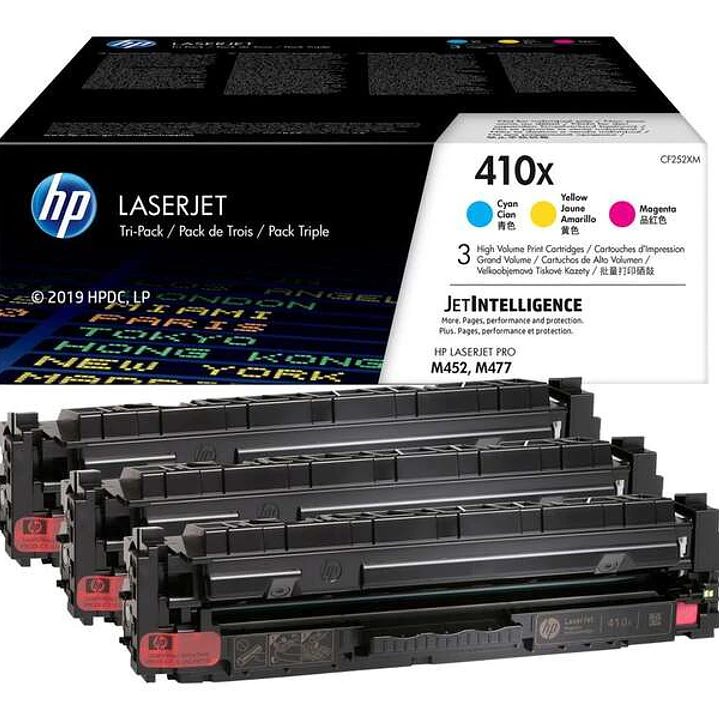HP CF411X/CF412X/CF413X Pack de 3 Cartuchos de Toner Originales - 410X 1
