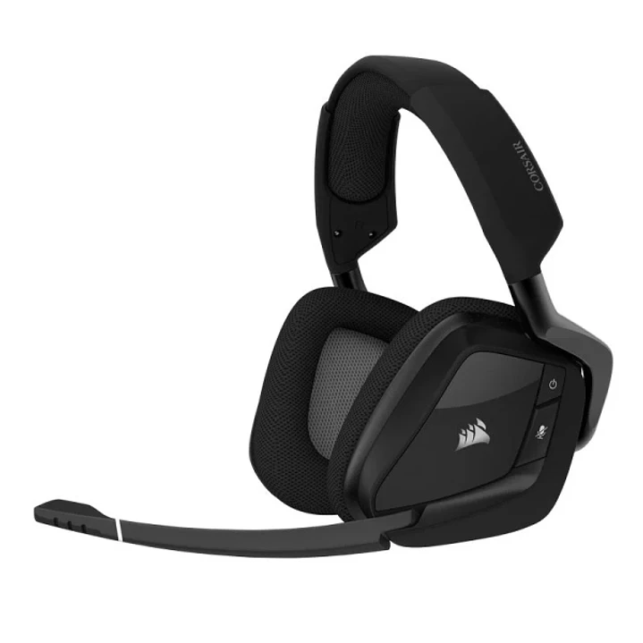 Corsair Void Elite Wireless Auriculares Gaming Inalambricos con Microfono - Conectividad Inalmabrica 2.4Ghz - Sonido Inmersivo 7.1 - Autonomia hasta 1 1