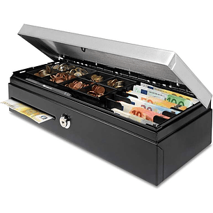 Safescan HD-4617C Cajon Portamonedas - Apertura Vertical - 8 Compartimentos para Monedas - 8 Compartimentos para Billetes - hasta 2 Millones de Apertu