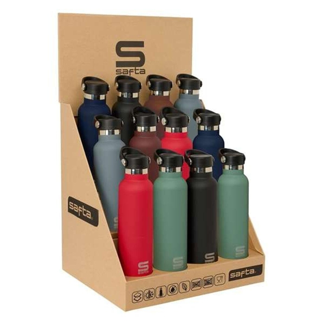 Safta Expositor con 12 Botellas de 600ml - Colores Surtidos 1