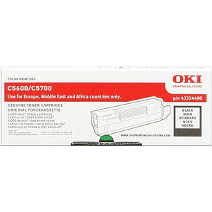 OKI C5600/C5700 Negro Cartucho de Toner Original - 43324408
