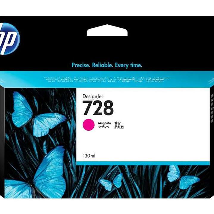HP 728 Magenta Cartucho de Tinta Original - F9J66A 1