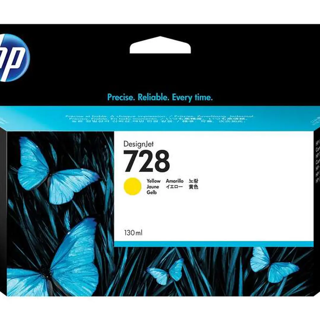 HP 728 Amarillo Cartucho de Tinta Original - F9J65A 1