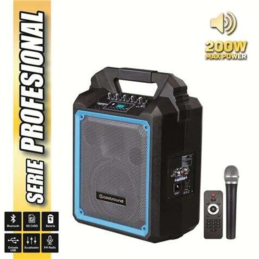 Coolsound Pro 200 Altavoz Autoamplificado Bluetooth 200W 6.5