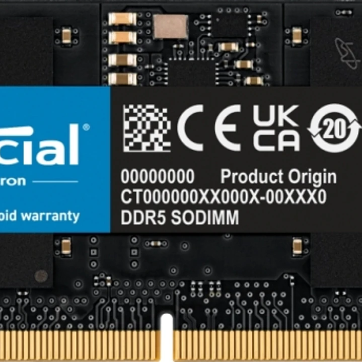 Crucial Memoria RAM DDR5 16GB 5600MHz CL46 SODIMM 1