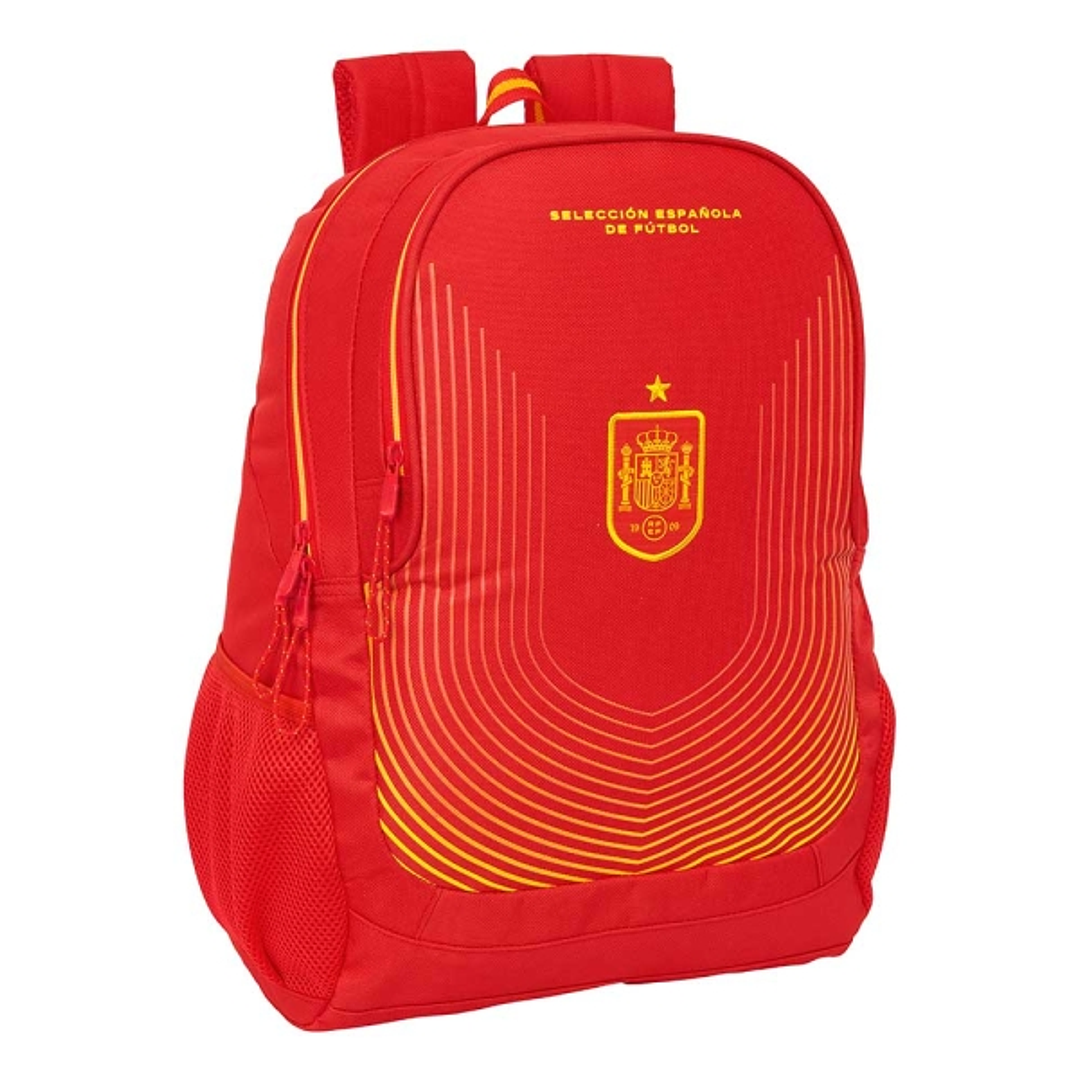 Safta Seleccion Española de Futbol Mochila Adaptable a Carro - Portabotellas - Dos Compartimentos - Tirador Doble - Hombreras Acolchadas - Asa Superio 1