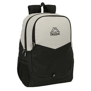 Safta Kappa Grey Mochila Adaptable a Carro - Portabotellas - Dos Compartimentos Grandes - Tirador Doble - Hombreras Ergonomicas y Acolchadas - Asa de 