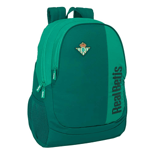 Safta Real Betis Balompie Mochila Adaptable a Carro - Portabotellas - Dos Compartimentos Grandes - Tirador Doble - Hombreras Ergonomicas - Resistente 