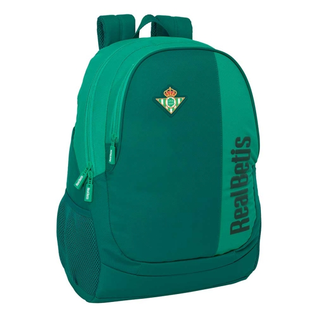 Safta Real Betis Balompie Mochila Adaptable a Carro - Portabotellas - Dos Compartimentos Grandes - Tirador Doble - Hombreras Ergonomicas - Resistente  1