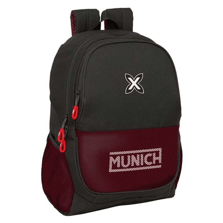 Safta Munich Vulcan Mochila Adaptable a Carro - Bolsillos Laterales - Dos Compartimentos - Cremalleras Dobles - Hombreras Acolchadas - Asa Superior -  1