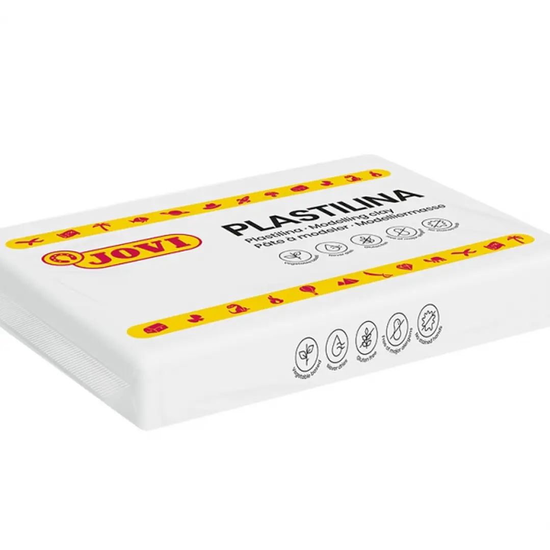 Jovi Caja de 15 Pastillas de Plastilina 350gr - Pasta Vegetal - No Se Seca - sin Gluten - Inocua - Facil de Moldear - Ideal para Figuras Voluminosas - 1