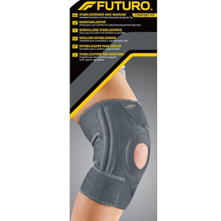 Futuro Rodillera - Ajustable (27.9 - 55.9cm) - Estabilizadora - Transpirable - Color Gris Oscuro 1