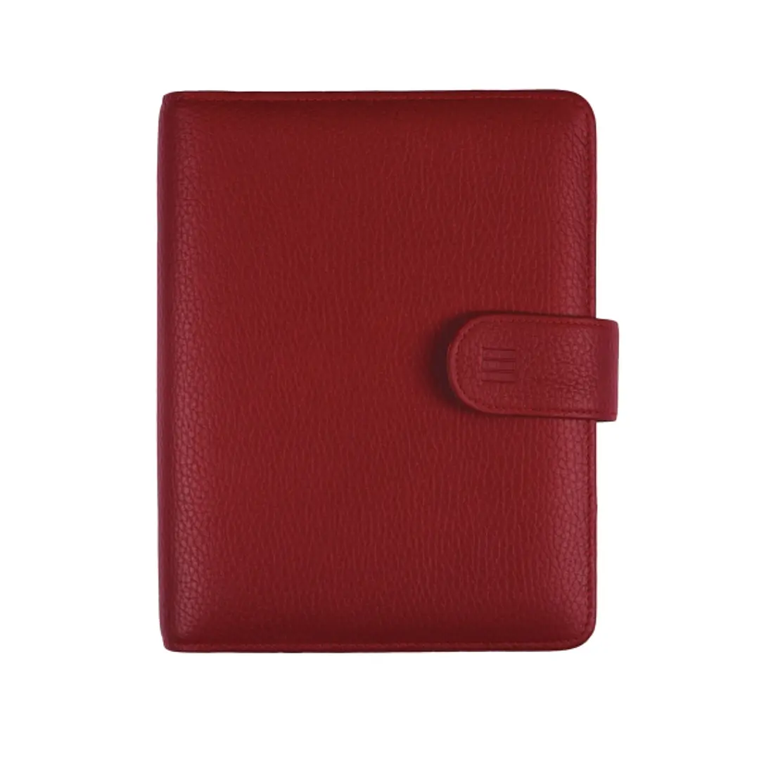 Finocam Open Piel Andrea Agenda Organizador - Formato 500 - 165x40x210mm - Semana Vista en Vertical - Color Burdeos 1