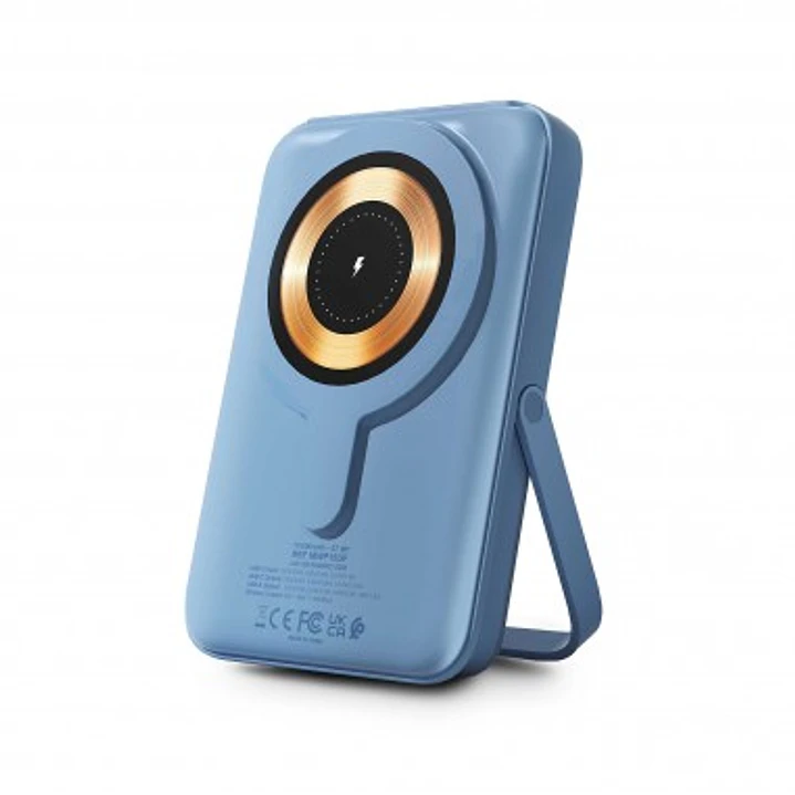 Urban Factory Magnee Power Powerbank Universal 10000mAh - Entrada USB-C - Salida USB-C, USB-A e Inalambrica - Color Azul 1