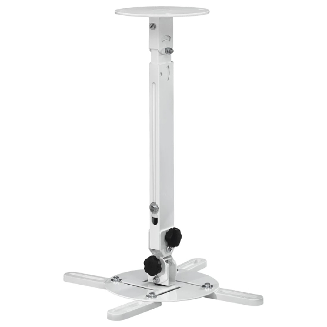 Hama Soporte de Techo para Proyector - Soporta hasta 15kg - Altura Ajustable entre 13 y 63.5cm - Giratorio 360º - Acero - Color Blanco 1