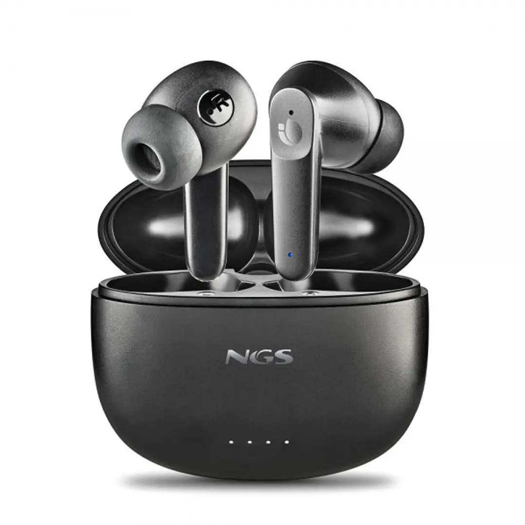 NGS Artica Hush Auriculares Bluetooth 5.3 TWS ANC - Conexion Automatica - Asistente de Voz - Autonomia hasta 4h - Base de Carga - Color Negro 1