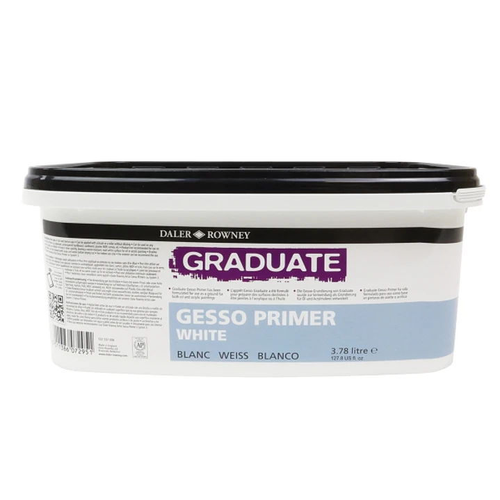 Daler Rowney Graduate Gesso Imprimacion - Bote de Plastico - 3.78L - Color Blanco 1