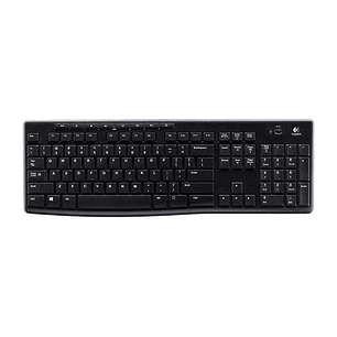 Logitech K270 Teclado Inalambrico USB - Resistente a Salpicaduras - Teclas de Acceso Rapido - Color Negro