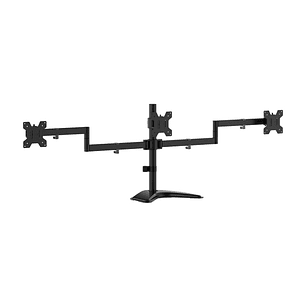 Aisens Soporte de Mesa con Peana Eco Giratorio e Inclinable para 3 Monitores 10Kg (3 Pivotes - 2 Brazos) de 13-27