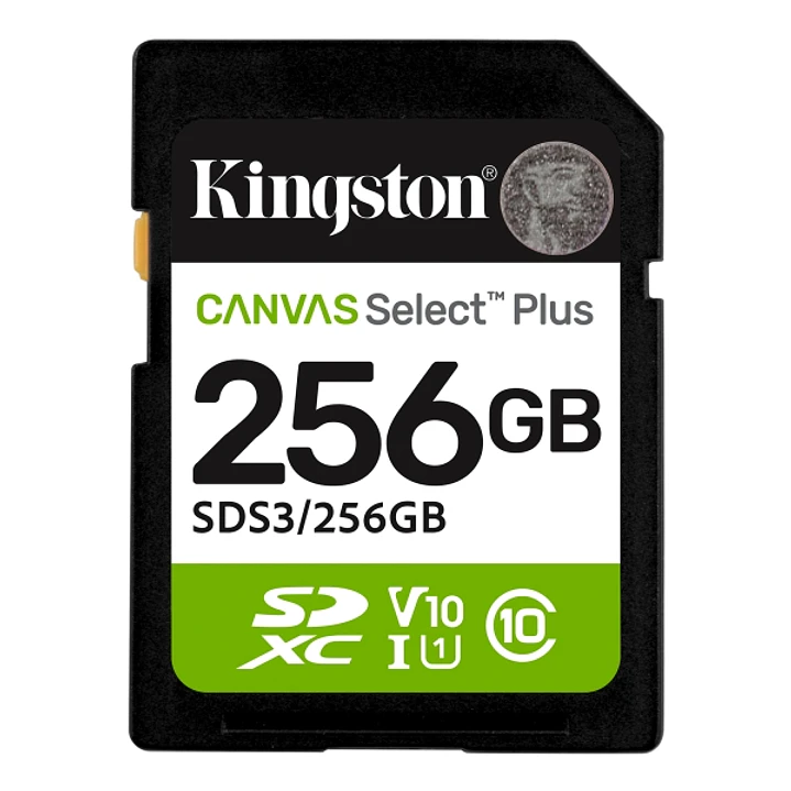 Kingston Tarjeta SDXC 256GB UHS-I Clase 10 150MB/s Canvas Select Plus 1