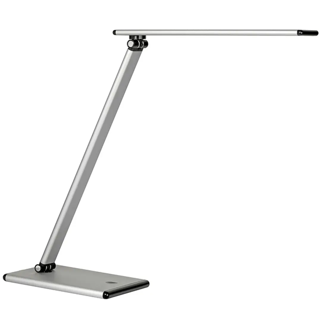 Unilux Lampara de Escritorio LED Terra - Iluminacion LED de Bajo Consumo - Diseño Moderno y Elegante - Brazo Flexible para Ajustar la Luz - Color Gris 1