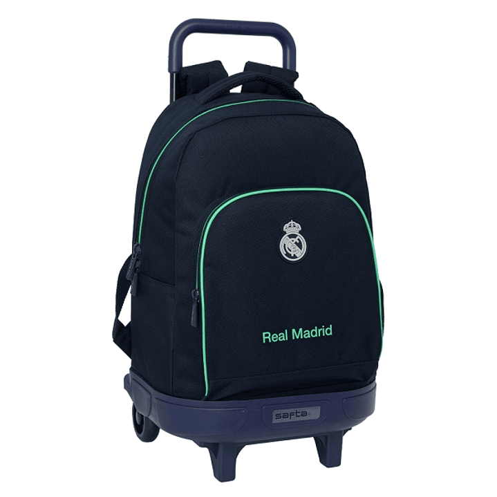 Safta Real Madrid 2ª Equipacion 25/26 Mochila con Carro - Extraible - Portabotellas - Tirador Doble - Hombreras Acolchadas - Tarjeta ID - Bandeja PVC  1