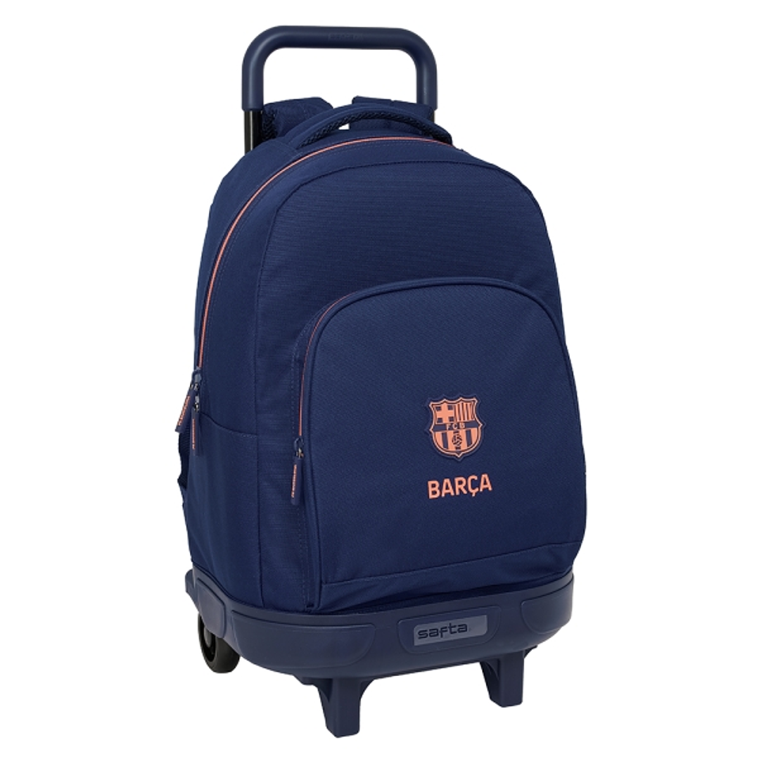 Safta F.C.Barcelona 2ª Equipacion Mochila con Carro - Extraible - Bolsillo Frontal - Portabotellas - Espalda Acolchada - Tarjeta ID - Base Reforzada - 1