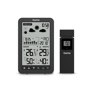 Hama Ko Samui Estacion Meteorologica - Reloj - Prevision Meteorologica - Sensor Exterior - Radiofrecuencia - Termometro - Higrometro - 10.5x2.5x16cm -