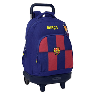 Safta Real Madrid Compact Mochila con Carro Integrado - Portabotellas - Extraible para Limpieza - Carro de PP, Acero y PVC - 33x45x22cm - Color Rojo y