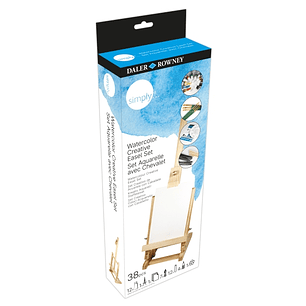 Daler Rowney Simply Pack de 38 Piezas - Set Creativo - Acuarela - Caballete - Colores Surtidos